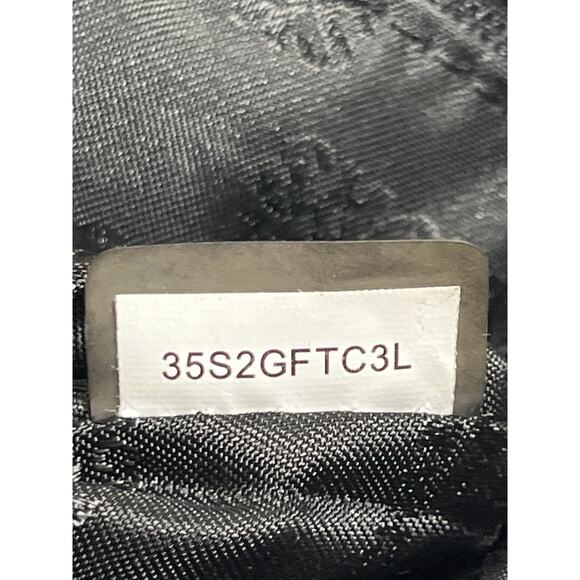 Michael Kors Jet Set Travel Crossbody Black Pebbled Leather Gold MK Logo - Picture 7 of 13